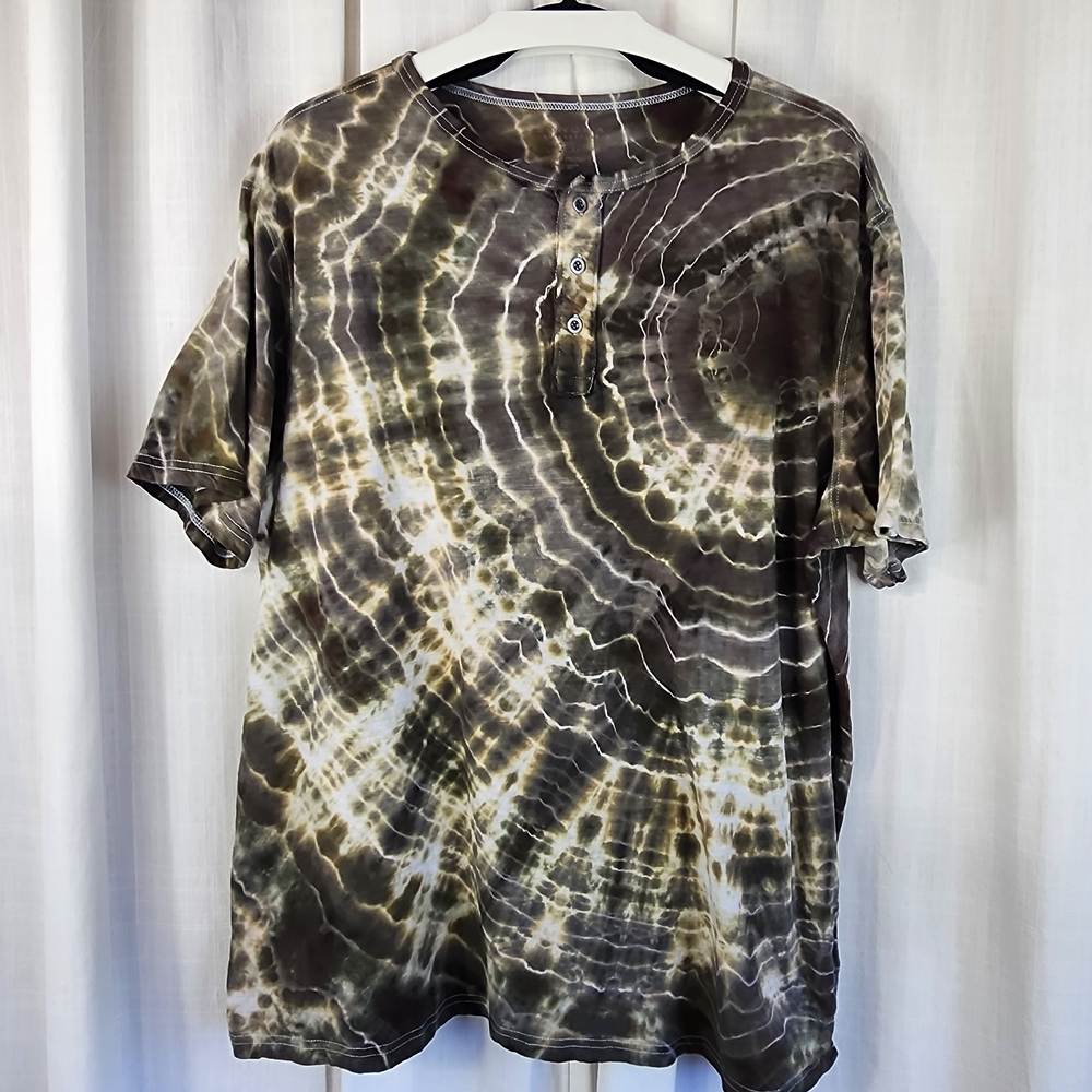 Sonoma Men's Six Shades of Thundercloud Spiral Tie-Dye Shirt